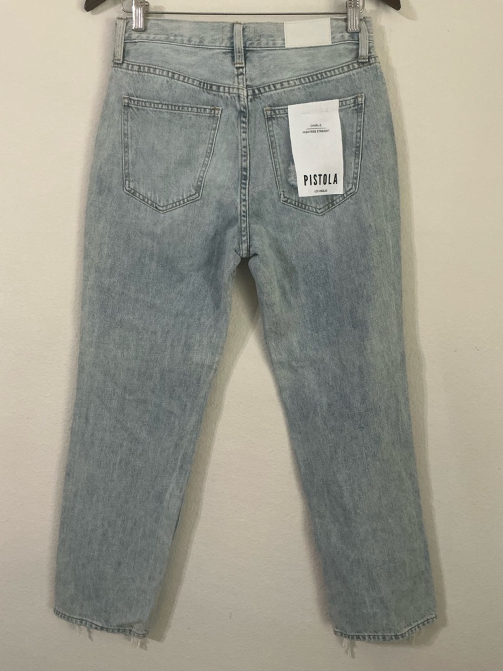 Pistola Charlie High Rise Straight in Shore Distresses Size 26 Jeans NWT - Picture 3 of 8